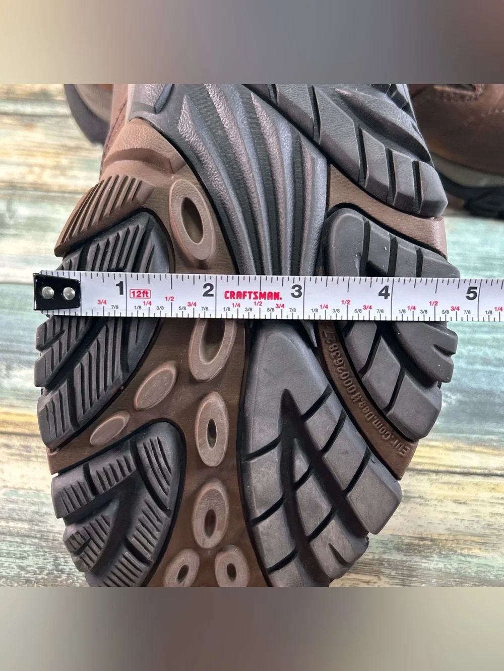 Merrell Moab Adventure Moc Hiking Shoe Mens 13 Brown Leather Vibram Sole Casual